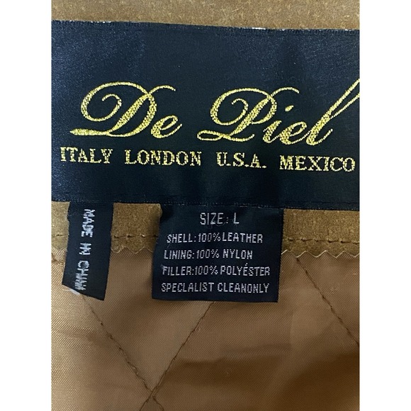 Vintage De Piel Womens Leather Jacket Size Large Southwestern Country Girl Fall - Picture 10 of 12